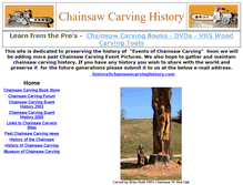 Tablet Screenshot of chainsawcarvinghistory.com